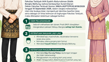 PRODI BKPI: PENGUMUMAN PENGGUNAAN PAKAIAN MELAYU BANGKA